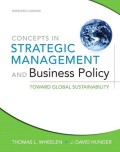 Concept in Strategic Management and Business Policy : Toward Global Sustainability